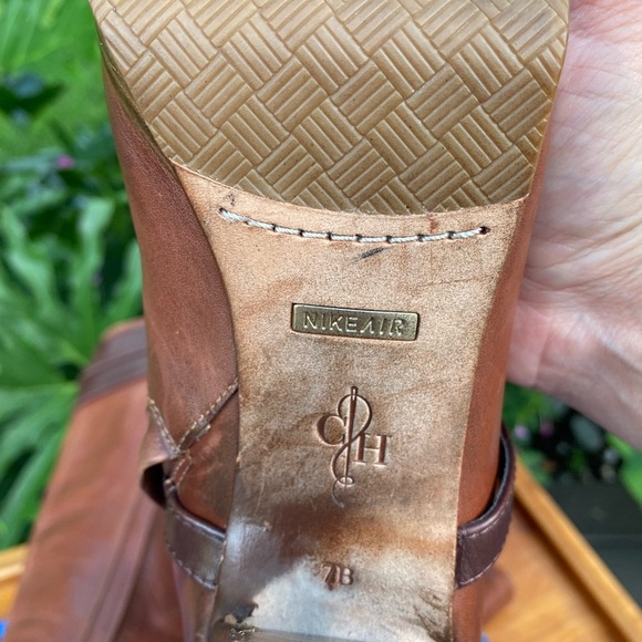 Cole Haan Nike Air Poppy Bit Riding boots brown sequoia chestnut sz. 7 - Picture 3 of 6